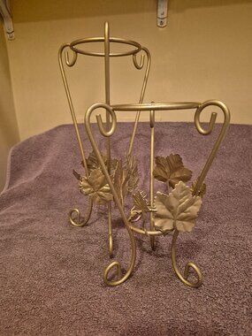 VINTAGE PARTYLITE "SEVILLE" CANDLE HOLDER STAND SET OF 2 11 1/4" AND 8 1/4"
